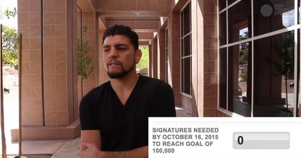 Well done MMA fans, you’ve reached the 100,000 target set for Nick Diaz’s White House petition