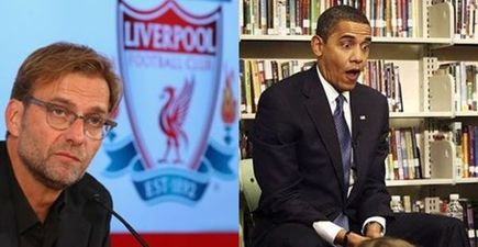 PIC: Kloppmania appears to have reached Barack Obama levels of crazy at Anfield