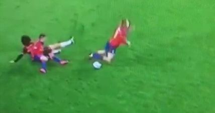 VIDEO: A Marouane Fellaini boot prompted a serious contender for worst dive of the year