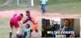 VIDEO: When handbags turn into the most shocking bit of violence you’ll see on a football pitch