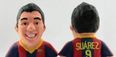 An incredibly odd Luis Suarez figure is being sold in Spain