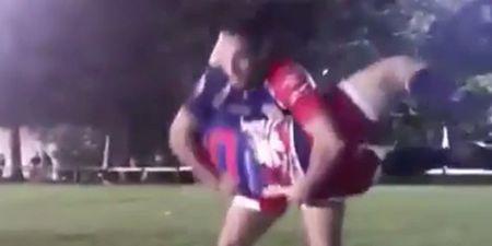 VIDEO: This insane rugby warm-up drill is guaranteed to result in serious knee injury