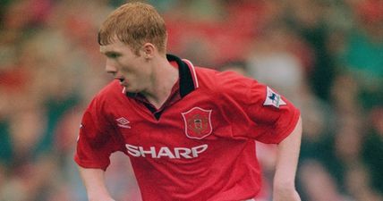 PIC: Paul Scholes’ finishing at U-16 level clearly left a lot to be desired