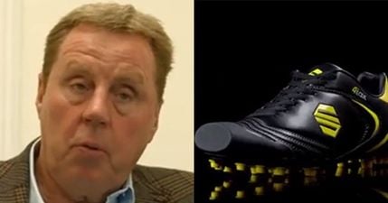 Harry Redknapp is promoting a weird new football boot that will increase toe-pokes big time