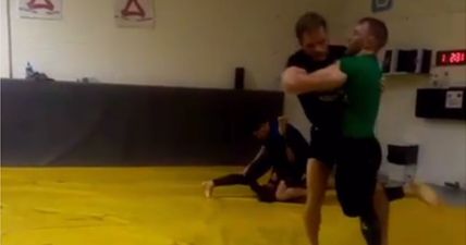 WATCH: Even Conor McGregor struggles to get Gunnar Nelson to the mat in grappling practice