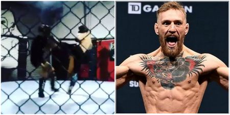 VIDEO: Conor McGregor preparing for Jose Aldo with some deadly-looking head kicks