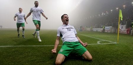 The photos from Robbie Brady’s goal celebration are just sensational