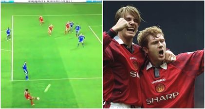 Watch: David Beckham sets up Paul Scholes’ for a goal that’ll seem very familiar