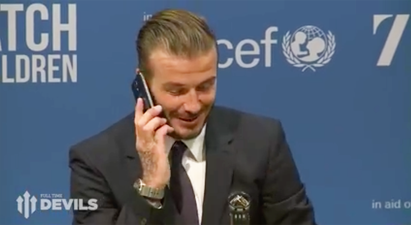 WATCH: David Beckham answers journalist’s phone midway through press conference