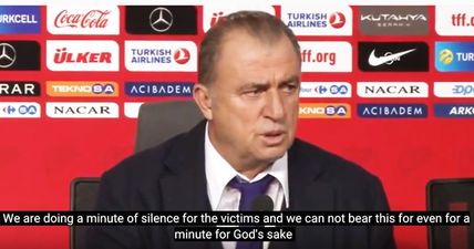 VIDEO: Turkey boss slams his own fans for disrespecting silence for Paris victims