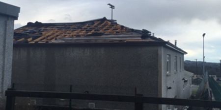 PIC: Wicklow GAA club suffers massive damage after Storm Barney rips through clubhouse