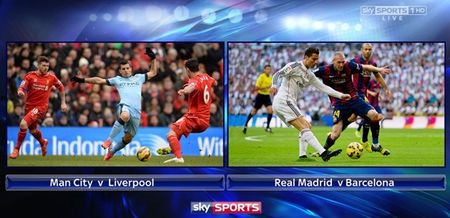 Sky Sports are bringing a little bit of heaven to football fans on Saturday with split-screen TV