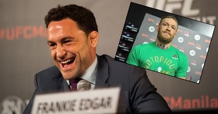 Frankie Edgar’s manager has absolutely torn into “big-mouthed leprechaun” Conor McGregor