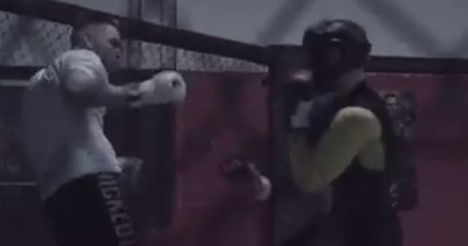 WATCH: Conor McGregor shows off incredible speed as he spars Muay Thai champion Cian Cowley