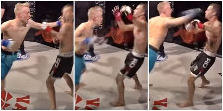 VIDEO: Fighter knocks opponent’s tooth out, punches it into crowd with follow-up