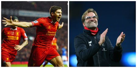 PIC: All smiles as Jurgen Klopp welcomes Steven Gerrard back to Melwood