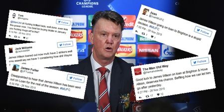 Manchester United fans fume as Louis van Gaal allows striker to leave on loan