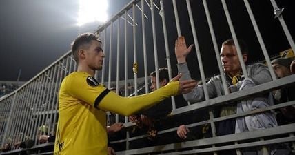 WATCH: Adnan Januzaj took the time to teach a ball boy how to perfect the first time pass