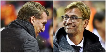 Jurgen Klopp met Brendan Rodgers days before Liverpool thrashed Manchester City