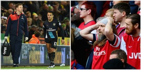 Arsenal fans rage at Arsene Wenger after Alexis Sanchez suffers injury