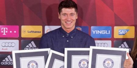 PIC: Robert Lewandowski is now officially a four-time world record holder