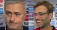 WATCH: There is quite the difference in how Jurgen Klopp and Jose Mourinho dealt with weekend defeats