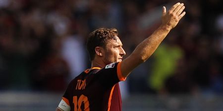 Great news for fans of the irrepressible Francesco Totti