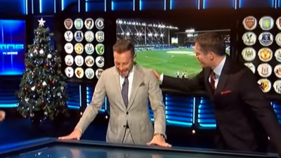 VIDEO: Jamie Carragher’s brilliant welcome to Craig Bellamy as Gary Neville’s replacement