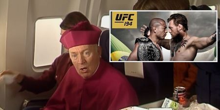 Another genius Father Ted flag is off to Las Vegas for Aldo vs. McGregor