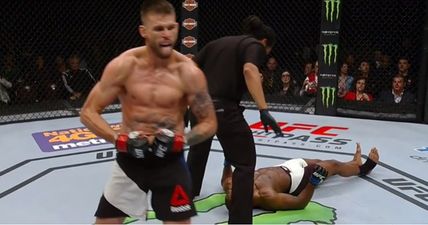 WATCH: The first night of a monster UFC weekend served up a brutal welterweight knockout