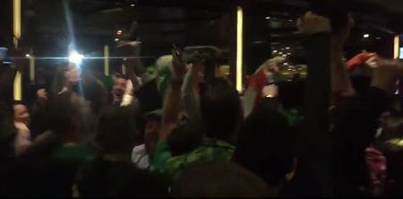 VIDEO: Irish fans take over MGM lobby celebrating Conor McGregor dethroning Jose Aldo