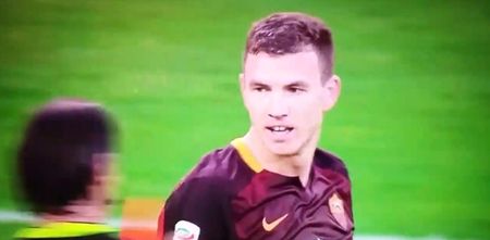 WATCH: Edin Dzeko doesn’t think ref speaks English, tells him to f**k off, gets first ever red card