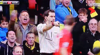 Watch: Jordan Henderson stares down Watford fan abusing him