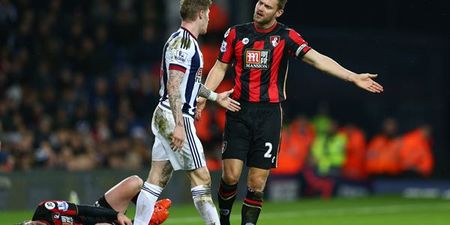 Bournemouth player lashes out at James McClean after red card challenge