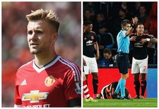 Luke Shaw appears upbeat as he gives a brief update on recovery from leg break