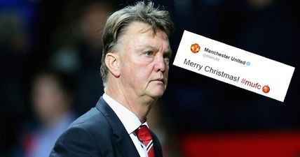 Manchester United didn’t get a lot of ‘Many Happy Returns’ to their ‘Merry Christmas’ tweet