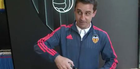 WATCH: Gary Neville pays the price for being way too cocky making champagne toast