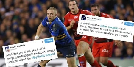 Brian O’Driscoll and disappointed Munster fans react to news of Ian Madigan’s departure