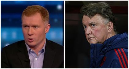 Louis van Gaal has some sage advice for Paul Scholes the next time he watches Manchester united