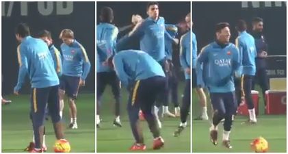 Watch: Luis Suarez is the latest Lionel Messi nutmeg victim