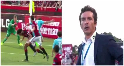 Watch: Australian referee fails to award one of the most blatant penalties you’re likely to see