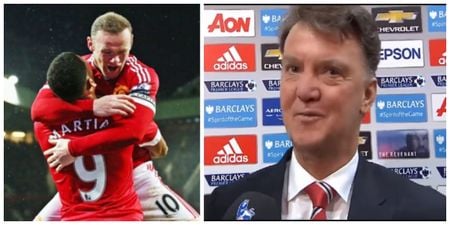 VIDEO: Louis van Gaal has certainly perked right up after Manchester United’s win