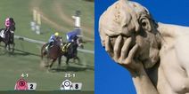 Video: Jockey drives horse to victory but forgets there’s another lap to race