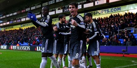 Chelsea fans show that they can actually be a bit of craic, singing ‘we are staying up’ at Palace