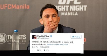 Frankie Edgar confirms that he didn’t write those confrontational tweets about Conor McGregor