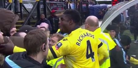 VIDEO: Micah Richards is ballsy enough to face angry Villa fans in heated exchange during FA Cup draw