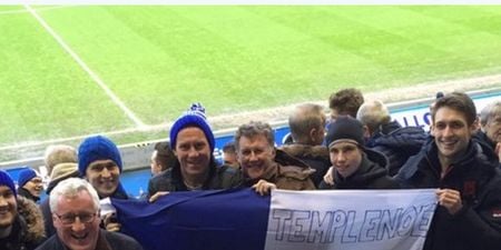 Banner supporting Kerry GAA club’s All-Ireland quest spotted at FA cup clash