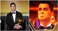 Watch: Cristiano Ronaldo’s reaction to Lionel Messi winning the Ballon d’Or