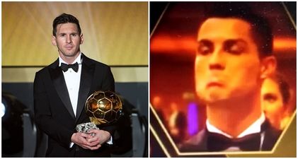 Watch: Cristiano Ronaldo’s reaction to Lionel Messi winning the Ballon d’Or