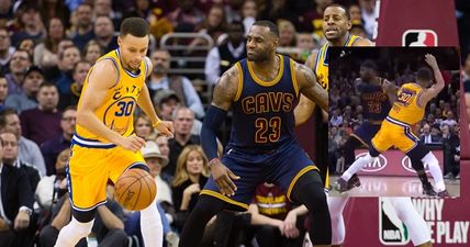 VIDEO: LeBron James shoves Steph Curry to the ground in rage, Steph Curry gets brilliant revenge